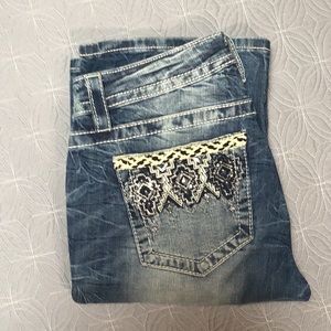 Miss Me boot cut jeans.